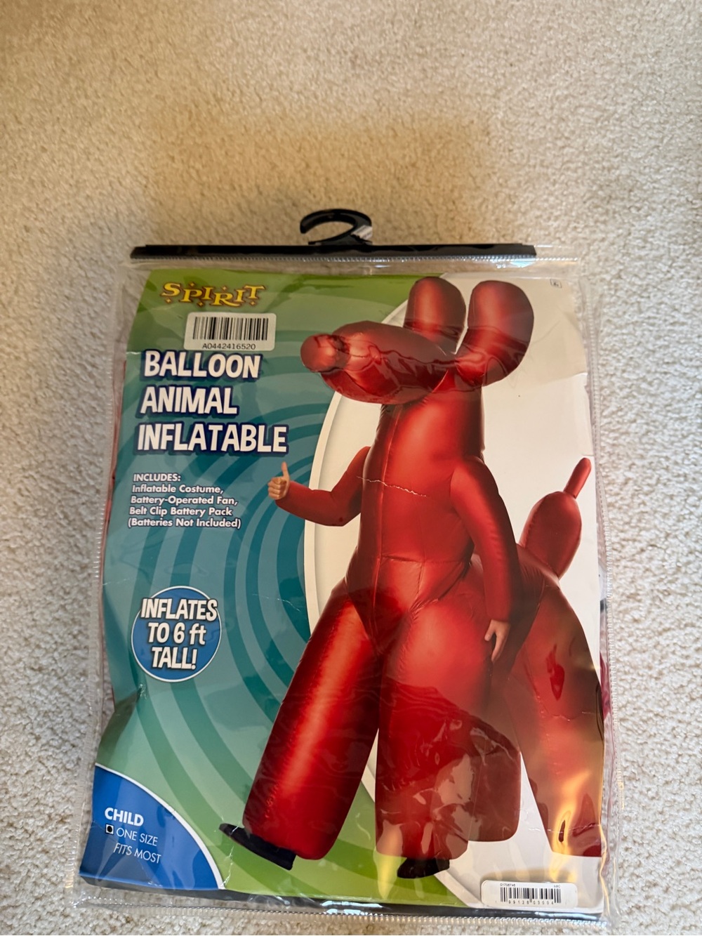 Spirit Red Balloon Animal Inflatable Kids Costume - Never worn